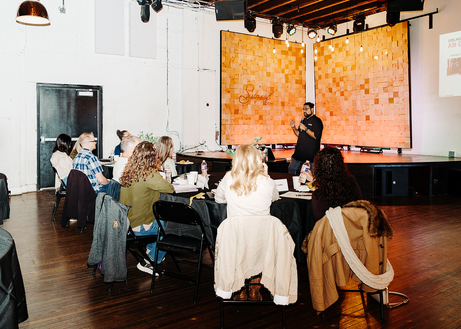 Shyam Patel speaking at Elevate Workshop